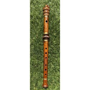 Antique Flute Recorder Traditional Chinese Brass Decoration Musical Instrument